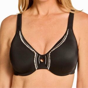•Olga 40D Butterfly Effect Black Comfort Underwire Minimizer Bra! NEW!